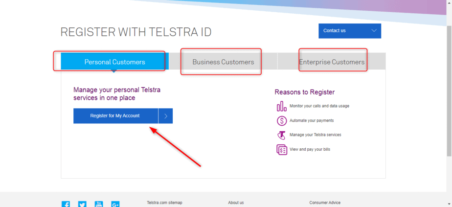 Telstra ID Registration