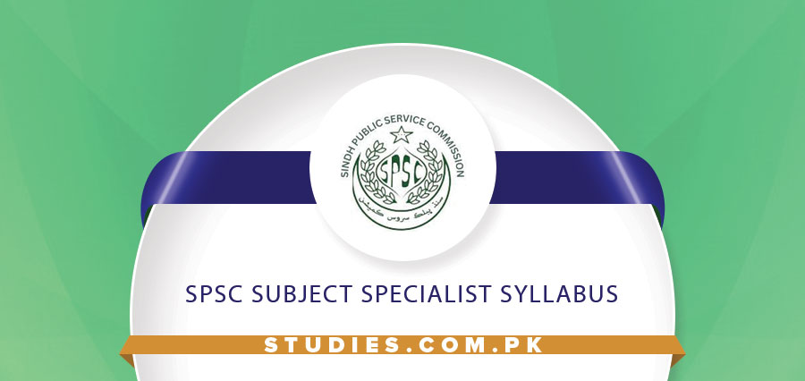 SPSC Subject Specialist Syllabus