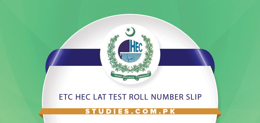 ETC HEC LAT Test Roll Number Slip