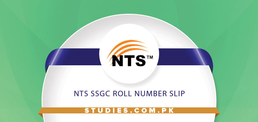 NTS SSGC Roll Number Slip